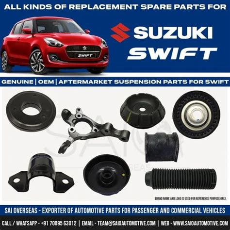 Maruti Suzuki Swift Spare Parts Genuine Oem Aftermarket Replacement