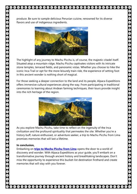 Ppt Trips To Machu Picchu From Lima Powerpoint Presentation Free