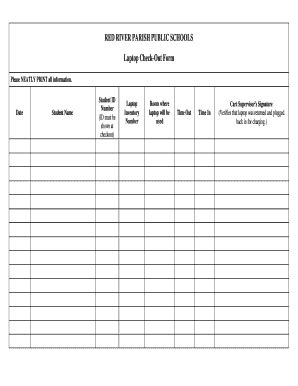 Laptop Checkout Form Fill Online Printable Fillable Blank PdfFiller