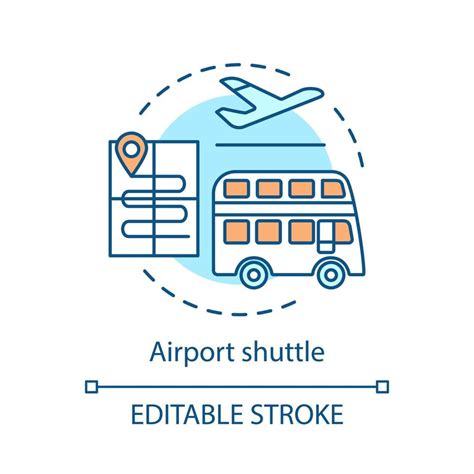 Airport Shuttle Concept Icon Door To Door Transfer Public Transport