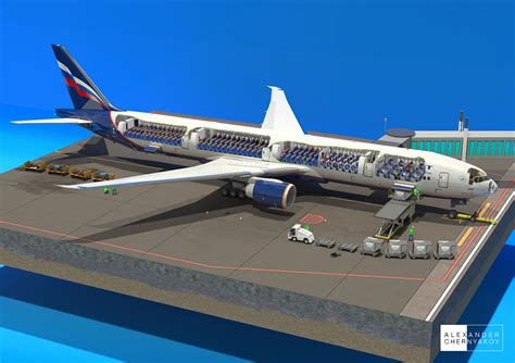 Boeing 777 300er Cutaway Diagram On Behance