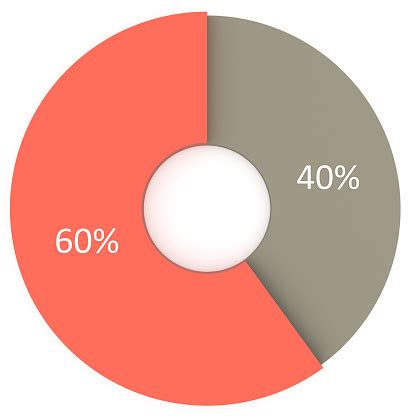 percent pie chart symbol  render infographic element red