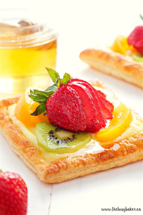 Vanilla Bean Custard Fruit Tarts Recipe The Busy Baker