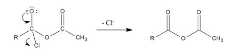 Suggest a mechanism for the reaction of an acyl chloride wit | Quizlet