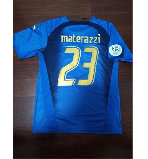 Materazzi Italy World Cup Retro Soccer Jersey Classic Football Shirt