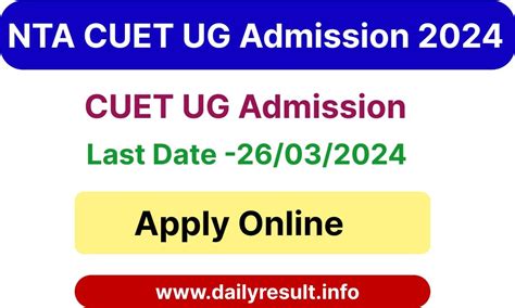 Cuet Ug 2024 Application Form Date Archives Dailyresultinfo