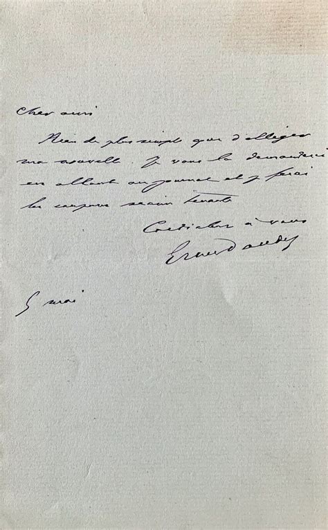 ERNEST DAUDET Corrections Lettre manuscrite autographe signée à Émile