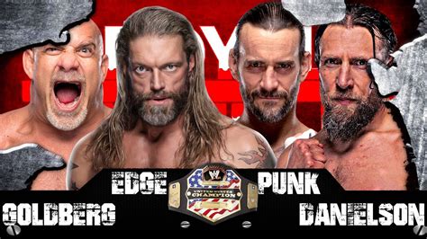 CM PUNK Vs EDGE Vs GOLDBERG Vs BRYAN DANIELSON WWE 2K23 Universe Mode