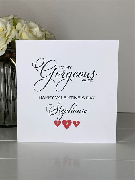 Personalised Valentine Card For Wife Wife To Be Valentine Etsy Uk