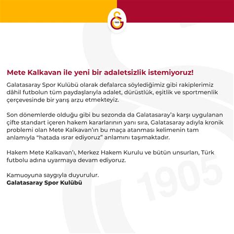 Galatasaray Spor Kul B On Twitter Mete Kalkavan Ile Yeni Bir