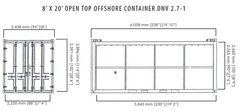 DNV 8 X 20 Open Top Offshore Container Tiger Offshore Rentals