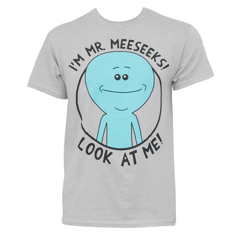 Rick And Morty Men S Grey Mr Meeseeks T Shirt