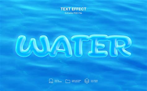 Premium Psd Water Drop Text Effect