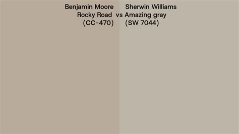 Benjamin Moore Rocky Road Cc 470 Vs Sherwin Williams Amazing Gray Sw 7044 Side By Side