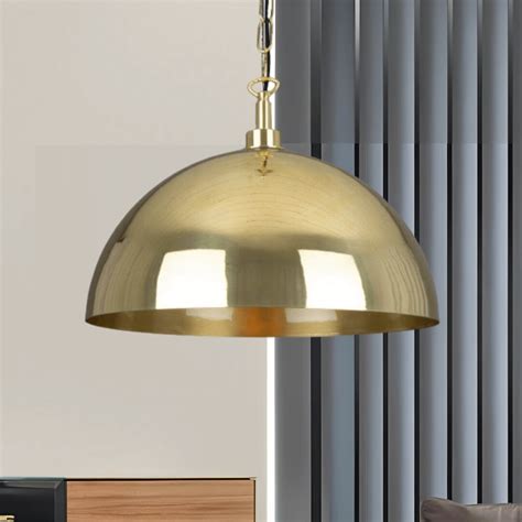 Polished Brass Pendant Light Brass Dome Pendant Light Etsy