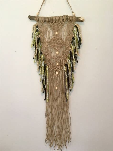 Macrame Wall Hanging Jute Macrame Boho Decor Fibre Art - Etsy Canada