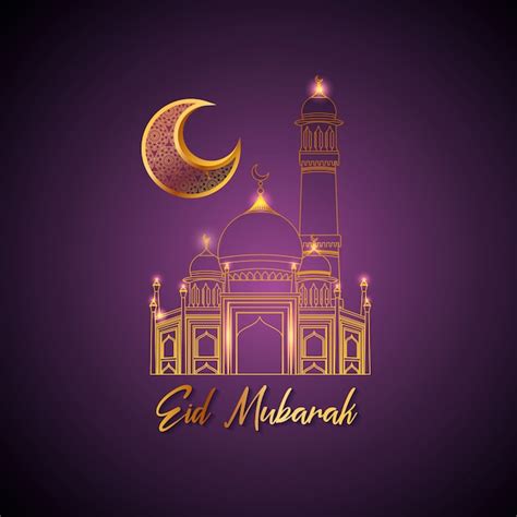 Premium Vector Eid Mubarak Celebration Card