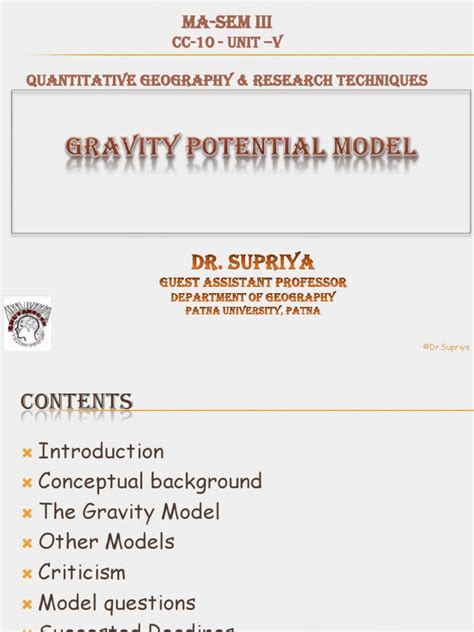 gravity model  gravity geography