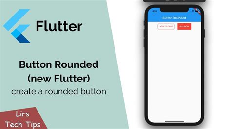 Flutter Create A Rounded Button Button With Border Radius Youtube