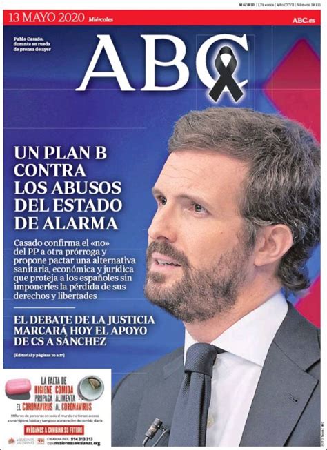 Periódico ABC España Periódicos de España Edición de miércoles 13