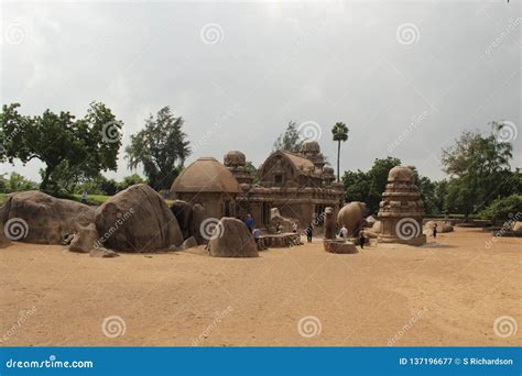 Pancha Rathas At Mahabalipuram In Tamil Nadu India Editorial Image