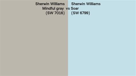 Sherwin Williams Mindful Gray Vs Soar Side By Side Comparison