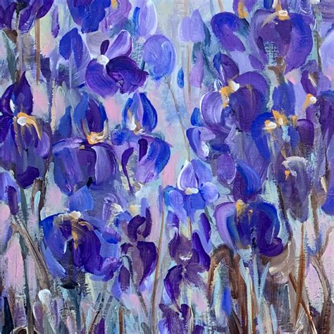 Blue Irises Ii Pintura Por Irina Laube Artmajeur