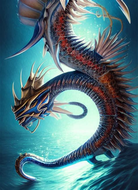 Krea Ai A Real Life Gyarados Pokemon Diffuse Lighting Fa