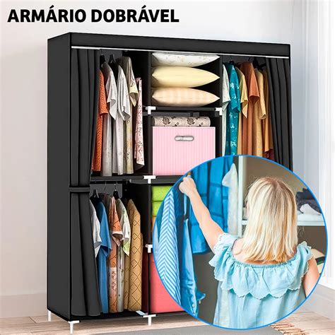 Guarda Roupa Dobrável Organizador Cabideiro Alta Qualidade Kamguroo