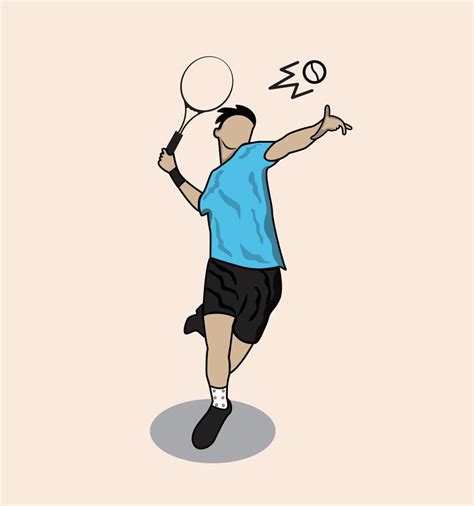 Tennis shot cartoon illustration 6893972 Vector Art at Vecteezy