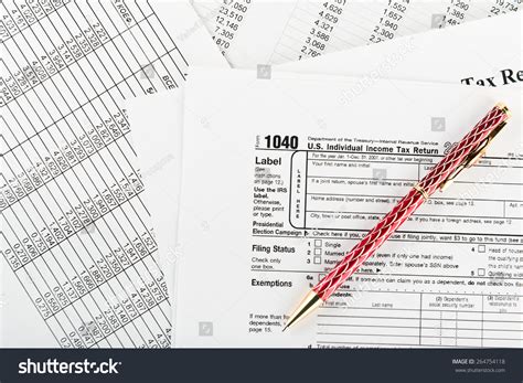 Tax Form 1040 Us Individual Tax Stock Photo 264754118 Shutterstock