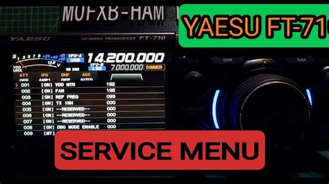 YAESU FT 710 Service Menu Not Recommended YouTube