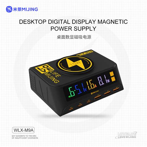 MIJING WLX-M9A Desktop Digital Display Magnetic 7 in 1 LED Smart Multi ...