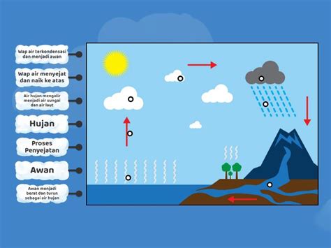 Kitaran Air Semula Jadi Sains Tahun Diagrama Con Etiquetas