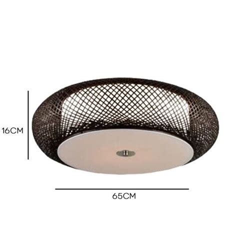 Lustre Pendente Lumin Ria Plafon De Bamboo Caf E Acr Lico Madeiramadeira