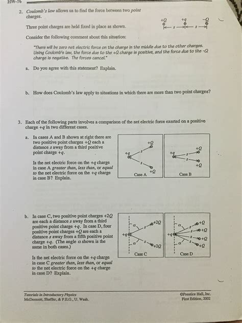 Solved Tutorials In Introductory Physics Homework Charge