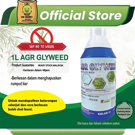 L Agr Glyweed Glyphosate Herbicide Racun Rumput Lalang Rumpai