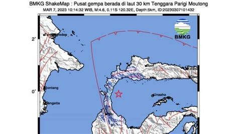 Gempa Terkini M 4 6 Guncang Parigi Moutong Sulawesi Tengah Terasa