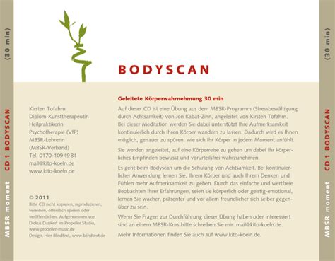 Anleitung zum Bodyscan MBSR Übung FindYourNose