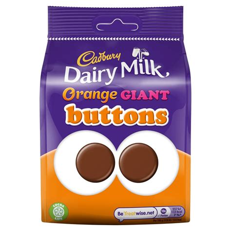 Cadbury Dairy Milk Orange Giant Buttons Chocolate Bag 110g British Online