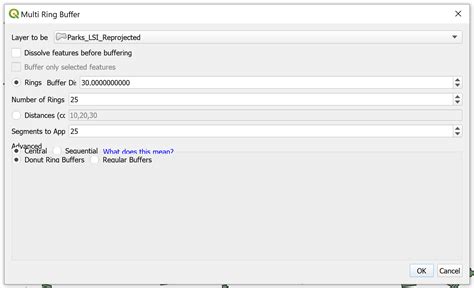 Create Multi Ring Buffer In QGIS That Includes 0 Distance Polygon As