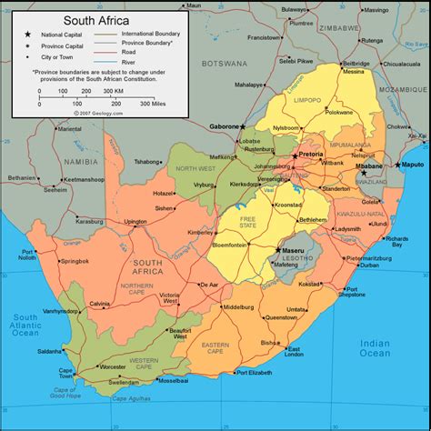 South Africa Regions Map • Mapsof.net