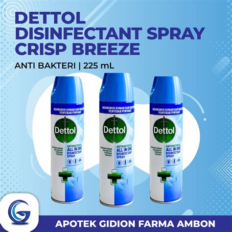 Jual Dettol Disinfectant Spray Crisp Breeze Morning Dew Ml