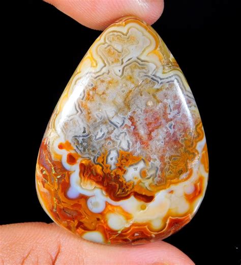 17 Cts Natural Crazy Lace Agate 43x32x7 MM Oval Cabochon Loose