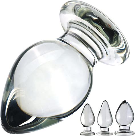 ScreaAss Große Glas Analplugs 5 5 5 6 5Cm Glattes Kristall Analstöpsel Klassischer Anal Kugeln