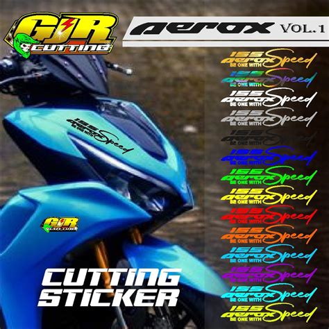 Jual Sticker Aerox Cutting Sticker Aerox Aksesoris Stiker Lis Variasi