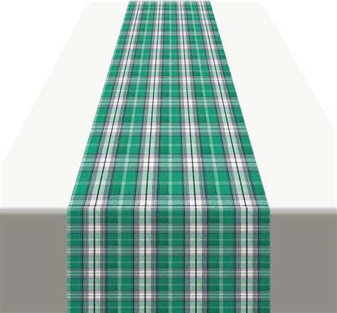 Amazon Tartan Plaid Table Runner Inch Green Plaid Table