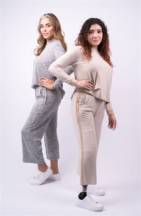 Wide Leg Pants With Side Seam Openings Cream Colored Sparkies