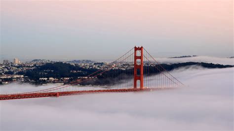 Wallpaper san francisco, bridge, fog, buildings hd, picture, image