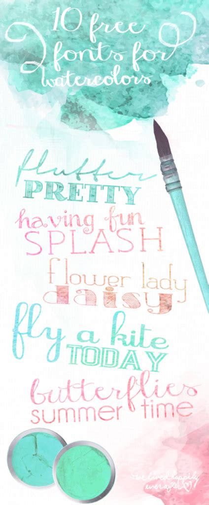 10 Free Watercolor Fonts! - We Lived Happily Ever After